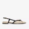 Sensa15 Bow kremfarget skinnsko med Slingbacks for kvinner