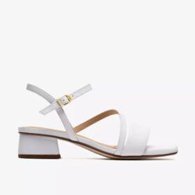 Serina35 Strap – hvite lærrem-sandaler for damer