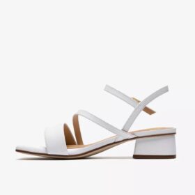Serina35 Strap – hvite lærrem-sandaler for damer