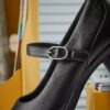 Shaya Jane Mary Janes i svart skinn for damer