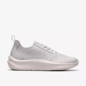 Solevana-sneakers i hvitt skinn for damer