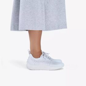 Solevana-sneakers i hvitt skinn for damer