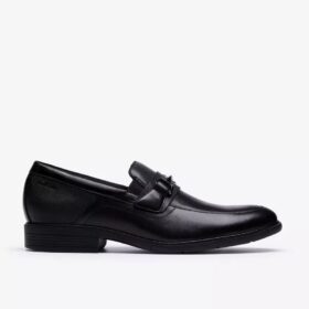 Steadwell Bit Loafers i svart skinn for menn