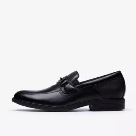 Steadwell Bit Loafers i svart skinn for menn