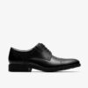 Steadwell Cap – sorte skinn-Oxfords for menn