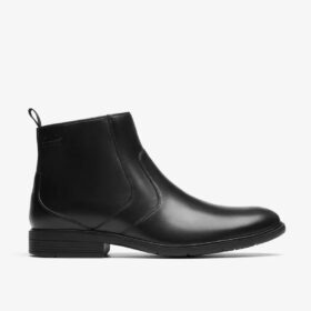 Steadwell Zip dressstøvler i svart skinn for menn Steadwell Zip dressstøvler i svart skinn for menn