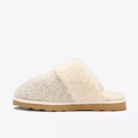 Stockinette-tøfler for damer i khaki