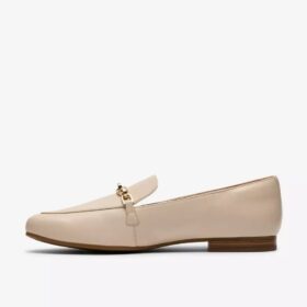 Tamna Iris loafer i hvitt skinn for damer