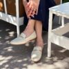 Tamna Iris loafer i hvitt skinn for damer