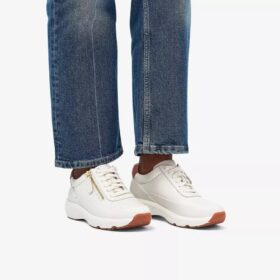 Tivoli Zip off hvite skinnsneakers for kvinner