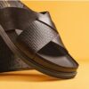 Torford Cross brune flate sandaler i skinn for menn
