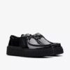 Torhill Bee svart lakksko for kvinner Wallabee