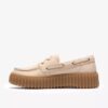 Torhill Boat Cream nubuck-seilersko for damer