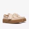 Torhill Boat Cream nubuck-seilersko for damer