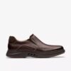 Un Briley Step-loafers for menn i mahognyfarget skinn | clarks