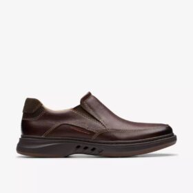 Un Briley Step-loafers for menn i mahognyfarget skinn | clarks