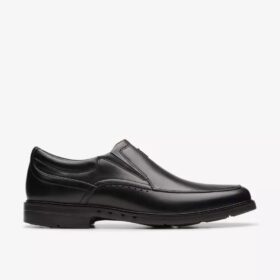 Un Kendric Go loafer-sko for menn i svart skinn | clarks