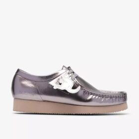 Wallabee 2604 for menn i sølvlakkert Wallabee