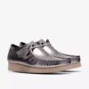 Wallabee 2604 for menn i sølvlakkert Wallabee