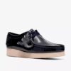 Wallabee 2604 Navy i lakkskinn for damer