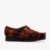Wallabee for damer. Brune Wallabees med ku-mønster