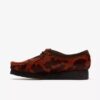 Wallabee for damer. Brune Wallabees med ku-mønster