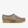 Wallabee for damer i lysegrå semsket skinn Wallabee for damer i lysegrå semsket skinn