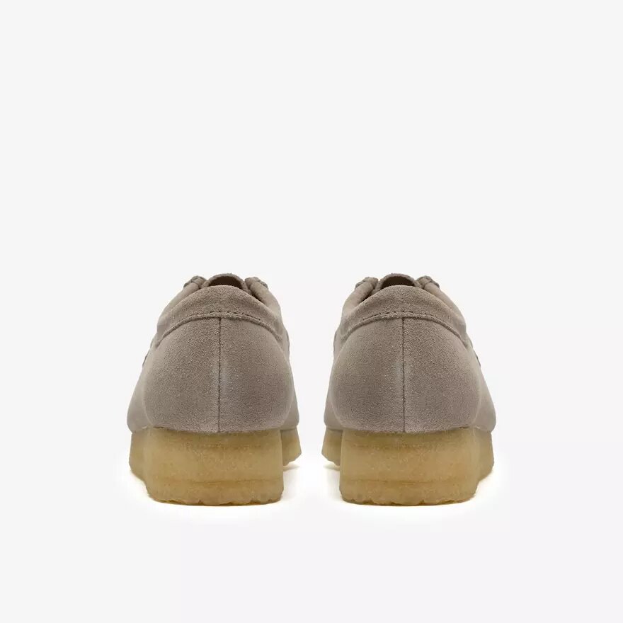 Wallabee for damer i lysegrå semsket skinn Wallabee for damer i lysegrå semsket skinn