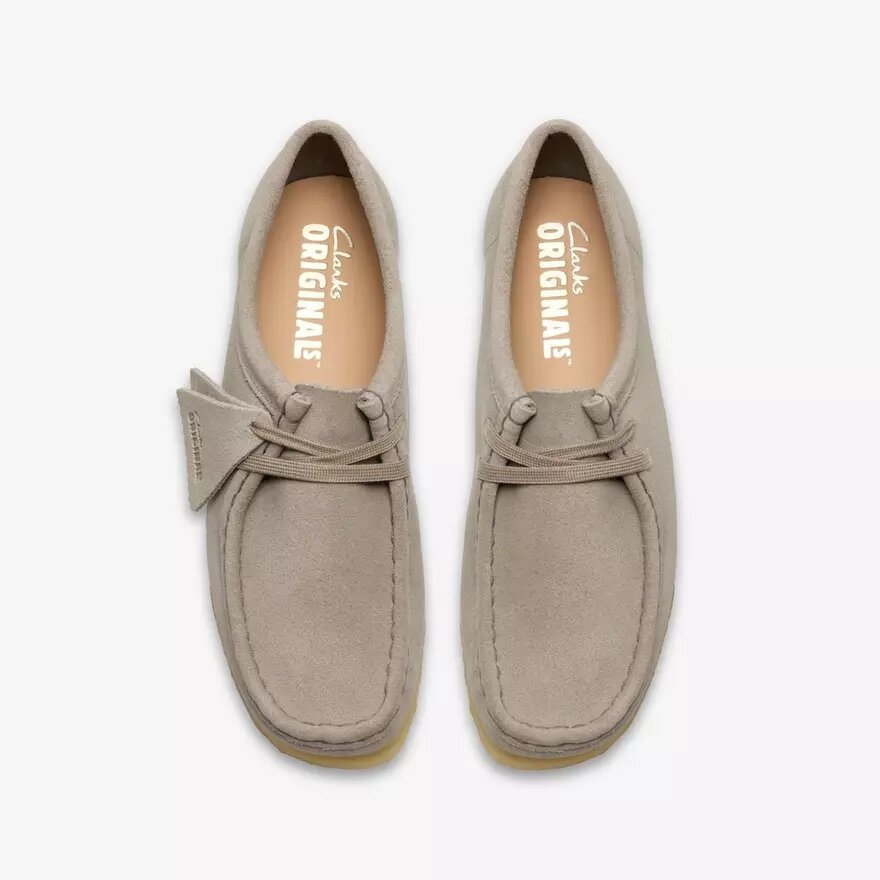 Wallabee for damer i lysegrå semsket skinn Wallabee for damer i lysegrå semsket skinn