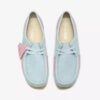 Wallabee for kvinner, blekblå og rosa striper