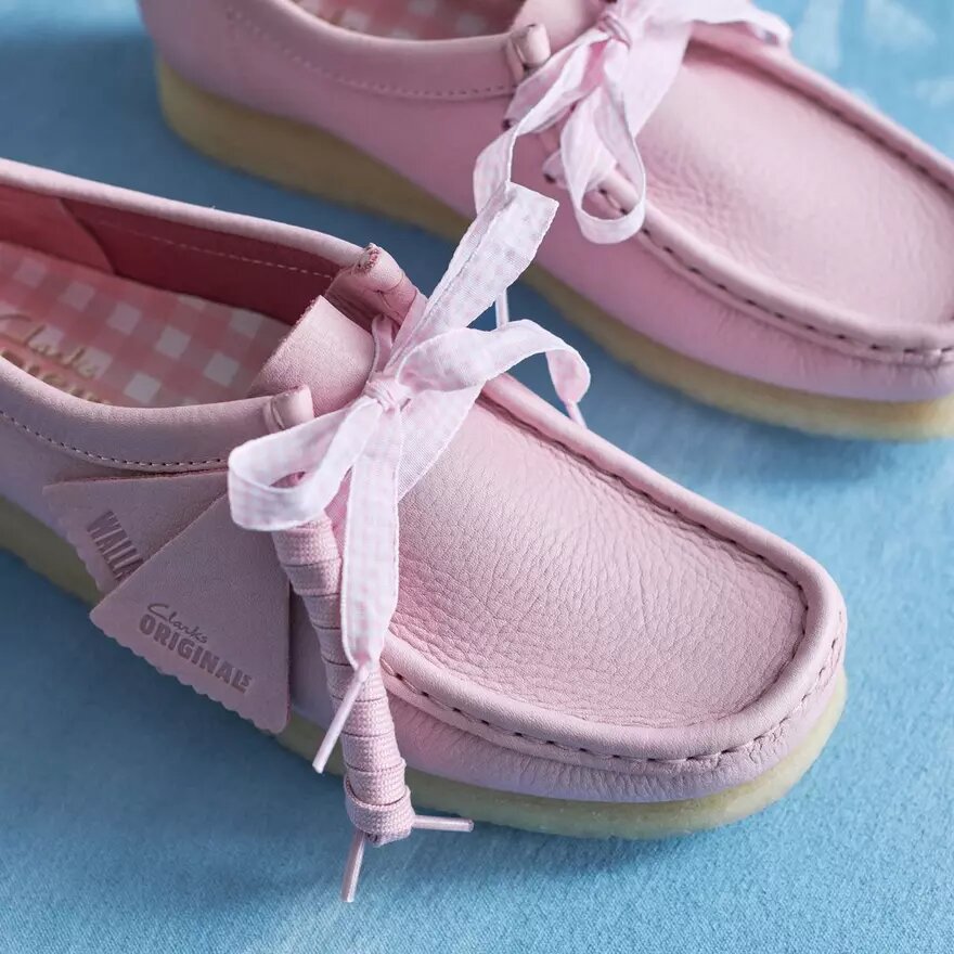 Wallabee for kvinner i babyrosa skinn Wallabee for kvinner i babyrosa skinn