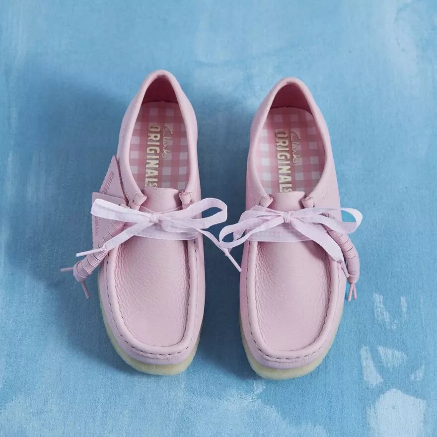 Wallabee for kvinner i babyrosa skinn Wallabee for kvinner i babyrosa skinn