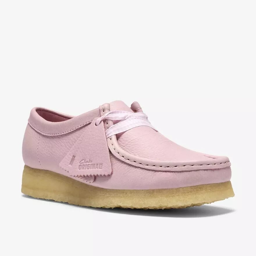 Wallabee for kvinner i babyrosa skinn Wallabee for kvinner i babyrosa skinn