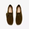 Wallabee for kvinner i olivenfarget semsket skinn