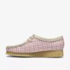 Wallabee for kvinner i rosa gingham-rutemønster