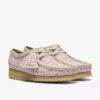 Wallabee for kvinner i rosa gingham-rutemønster