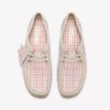 Wallabee for kvinner i rosa gingham-rutemønster