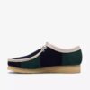Wallabee for menn, blå/grønn stripe