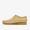 Wallabee for menn i blekgult semsket skinn