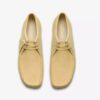 Wallabee for menn i blekgult semsket skinn
