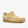 Wallabee for menn i blekgult semsket skinn