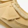 Wallabee for menn i blekgult semsket skinn