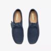 Wallabee for menn i denimblått semsket skinn