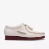 Wallabee for menn i hvitt skinn