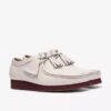 Wallabee for menn i hvitt skinn