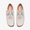 Wallabee for menn i hvitt skinn