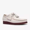 Wallabee for menn i hvitt skinn