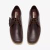 Wallabee for menn i mørkebrunt skinn