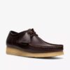Wallabee for menn i mørkebrunt skinn