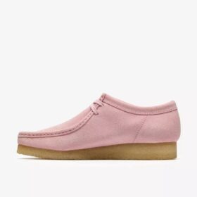 Wallabee for menn Wallabees i lyserosa semsket skinn